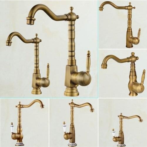 European Style Retro Kitchen Faucet Domestic Vegetable Sink Hot And Cold Water Tank Nozzle For Faucet Bathroom Garden Fitting