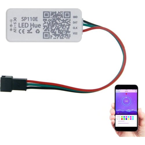 SP110E Bluetooth Pixel light Controller WS2811 WS2812B WS2812 dimmer SK6812 RGB RGBW APA102 WS2801 pixels Led Strip IOS Android