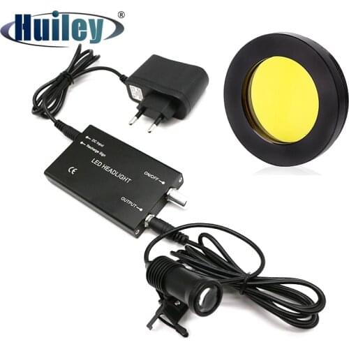 LED Dental Loupe Head Light Filter Dentist Loupe Headlight Surgical Headlamp for Medical Surgery Magnifier Rechargeable Battery