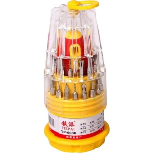 Pagoda-type universal screwdriver 31 in 1 manual combination driver kit