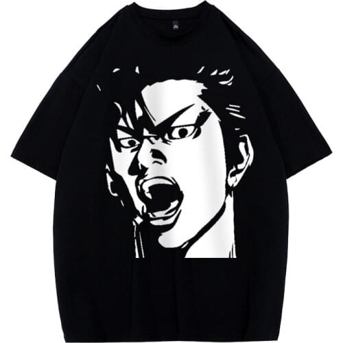 High Quality T-shirt Men Summer New Top Fashion 100% Cotton Breathable Japanese Street T-shirt Tee Print Plus Size S-5XL Collar