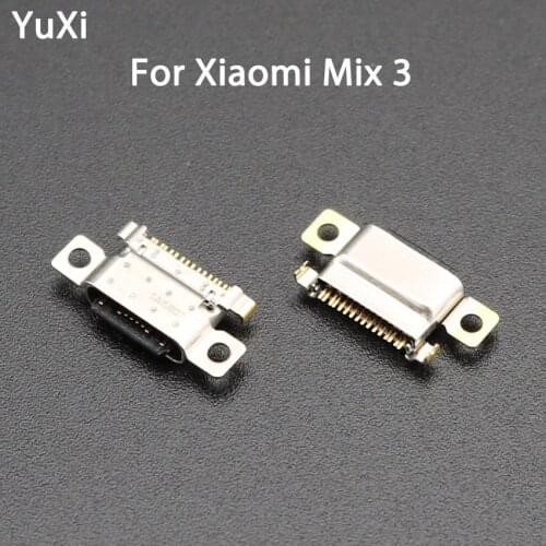 YuXi 2pcs Type C USB Charging Port Connector Plug Jack Socket Dock Repair Part For Xiaomi Mix 3 MIX3 USB TYPE-C Connector