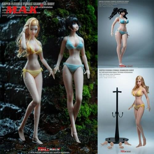 1/6 TBLeague S36/S37 Pale Skin Large Breast Flexible Anime Girl Body Figure Toy In Stock