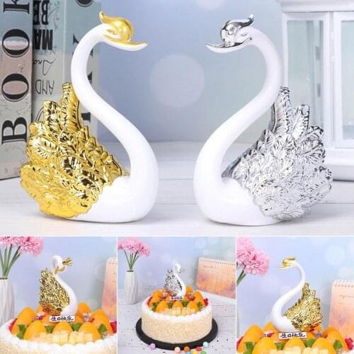 1 Pc Swan Cake Decoration Topper Cake Dessert Baking Decorative Ornament Wedding Cake Decoration Crown Birthday Swan W4A9