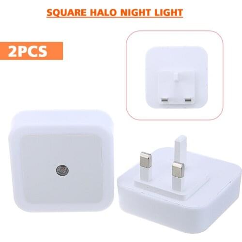 2pcs Small LED Safety Night Light Suitable For Childrens Rooms Sensor Automatic Wall Plug-in Low Energy Lamp