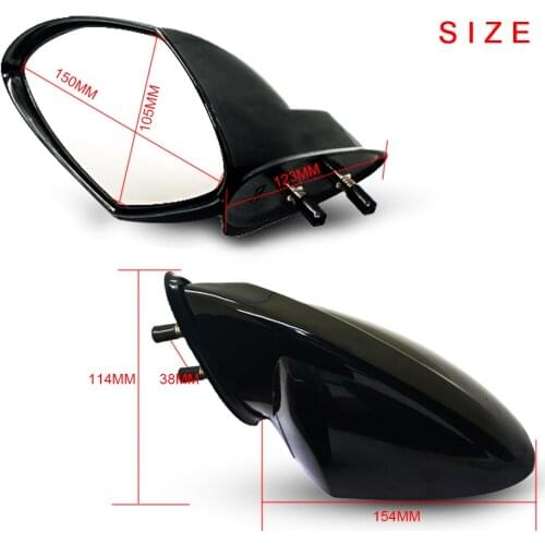 2Pcs Motorboat Rearview Mirror Jet Ski Mirror Motorcycle Accessories for Yamaha Pwc Waverunner