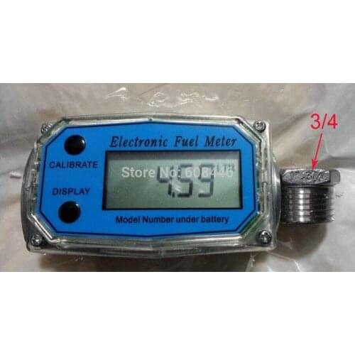 3/4'10-200 L/Min Turbine Digital Diesel Oval Gear Fuel Flow Meter BSPT/NPT Gallon
