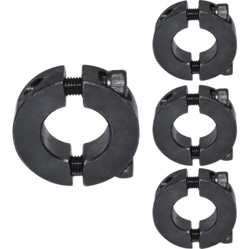 4Pcs Double Split Setscrew Shaft Collars Bore 1/4 3/8 1/2 5/8 3/4 7/8 1 Inches Double Split Shaft Collars Oxide Set Screw Style