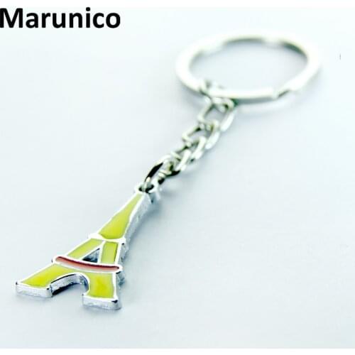 FREE SHIPPING BY DHL 100pcs/lot 2017 New Metal Eiffel Tower Shaped Keychains Mini Tower Keyrings for Gifts
