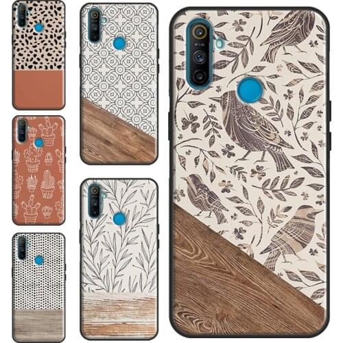 Boho Botanical Leaf Cow Cactus For Realme 8 Pro 6 7 Q3 Pro GT Neo C15 C3 C21 C11 Phone Case For OnePlus 9 Pro 8 7T 8T 9R