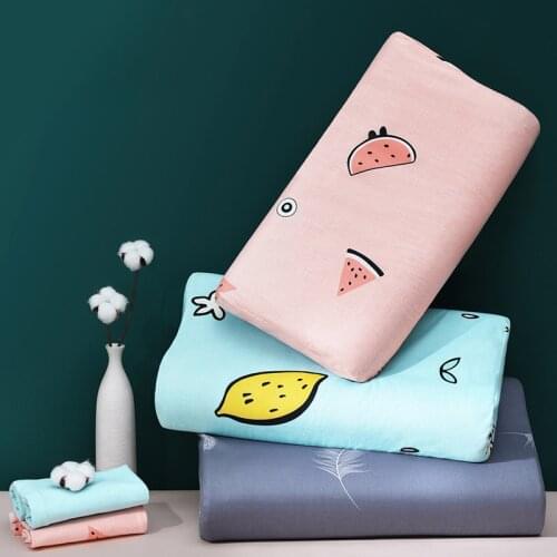 Cotton Sleeping Pillow Case Latex Pillowcase Cover 30x50CM/40x60CM Cute Printed Latex Memory Foam Pillowcase for Kids Bedroom