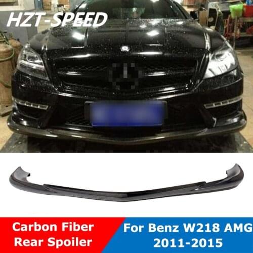 CS Style Real Carbon Fiber Material Front Shovel Bumper Lip Chin For Benz W218 CLS63 AMG Car 2011-2015