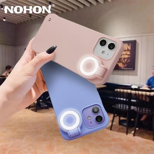 Nohon Selfie Ring Light Case for iPhone 12 Pro Max 11 8 Plus 7 X XR XS Light Up Case for Live Stream Makeup YouTube Video