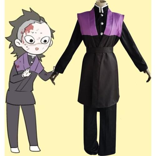 Anime Comic Demon Slayer Kimetsu no Yaiba Cosplay Costumes Shinazugawa Genya Cosplay Costume Kimono Uniforms Clothes Kendo Suits