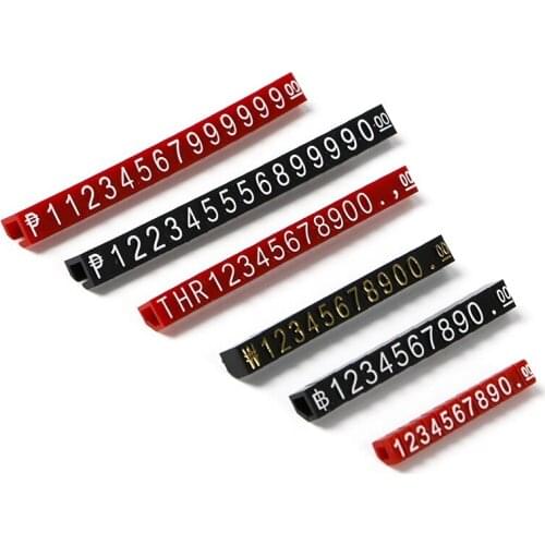 Red Plastic Cube Letter Combined Kit Adjustable Indicator Supermarket Digital Price Tag