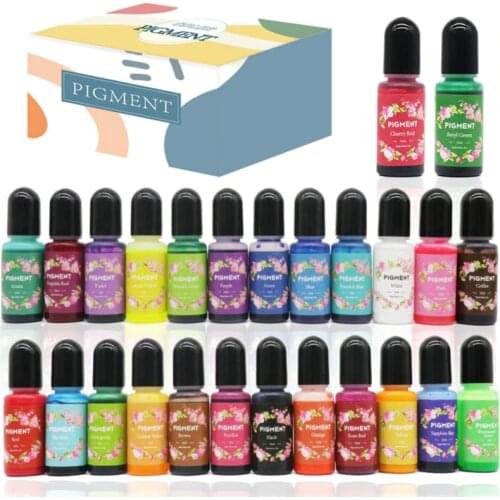 26 Colors Crystal Epoxy Pigment UV Resin Dye DIY Jewelry Colorant Art Crafts Coloring Drying Color Mixing Liquid Decorations