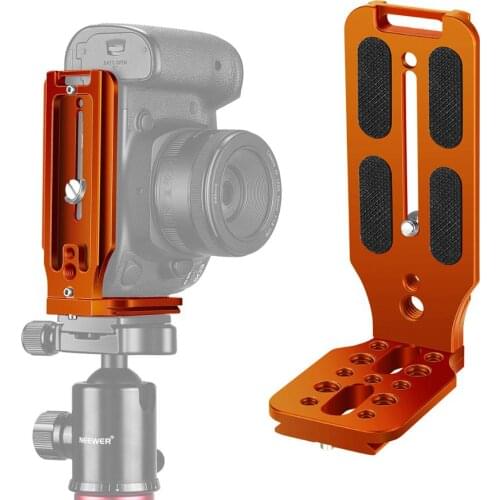 Neewer L Shape Bracket Quick Shoe QR Plate Vertical Shooting Camera L Bracket with 1/4 Inch Screw Arca Swiss