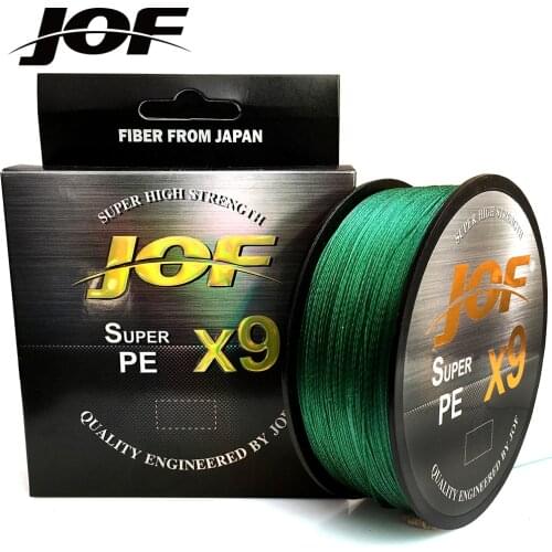 JOF 9 Strands 500M 300M 100M PE Braid Fishing Line Sea Saltwater Multifilament Fishing 9 Weaves 100% SuperPower