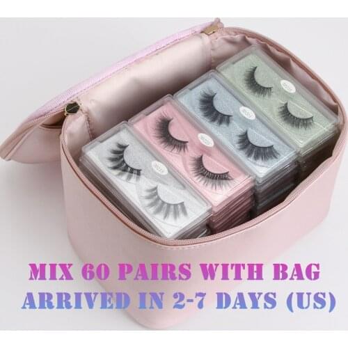 MAANGE 12/36/48/60Pairs 3d Faux Mink Lashes In Bulk Wholesale False Eyelashes Natural False Eyelashes Makeup Thick Fluffy Lashes