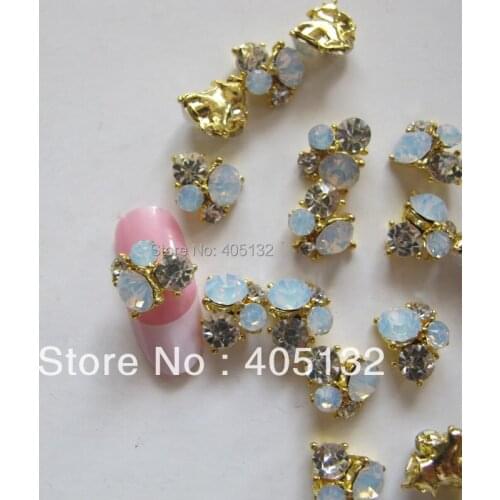 MD-362 3D 50pcs/bag Nail Decoration Metal Shinny Mix Rhinestone Metal Nail Art Decoration
