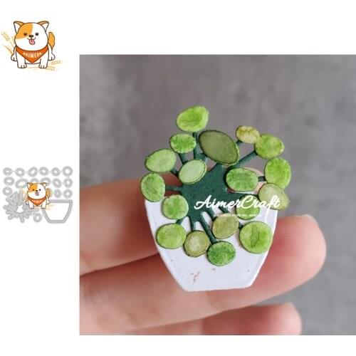 Money Plant Metal Cutting Dies Mold Knife Scrapbooking Stencil DIY Embossing Craft Die Cuts Card Making New Dies For 2020