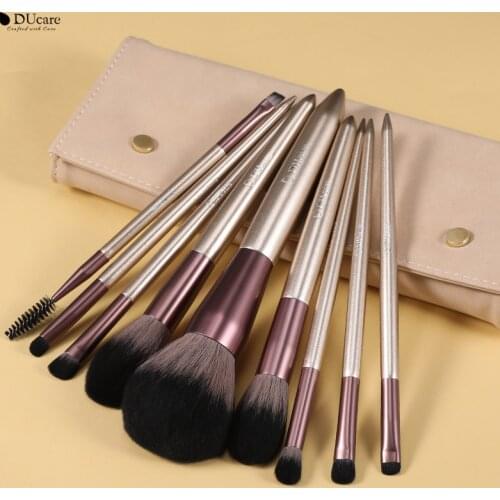 DUcare 9Pcs Makeup Brushes Set High Quality Eyeshadow Eyeliner Eyelash Eyebrow Brush - Face & Eye Beauty Make up Tools Maquiagem