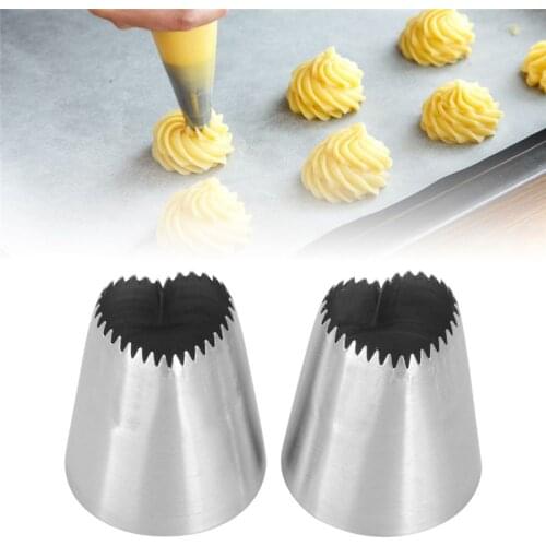 1PCS Romantic Heart-shape Icing Piping Nozzle DIY Cream Cookie Cupcake Stainless Steel Tips Kitchen Accessories Decoration Tools