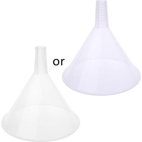New Universal 150mm Plastic White Transparent Funnel For Garage/Car Liquids/Laboratory/Kitchen Multifunction Car Accessories
