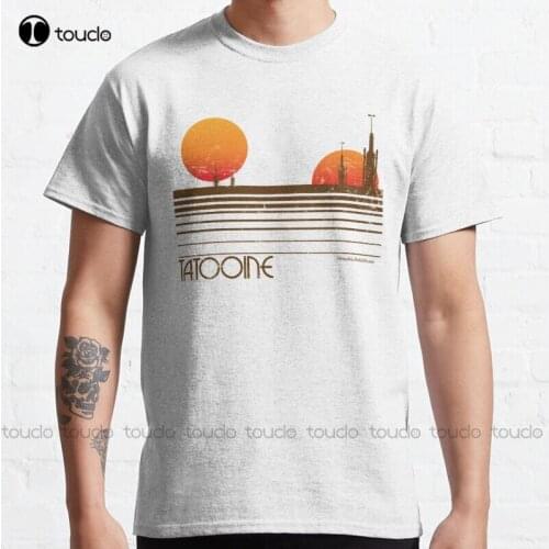 New Visit Tatooine Suns Sunset Vintage Retro Travel Classic T-Shirt Cotton Tee Shirt S-5Xl Unisex graphic t-shirts