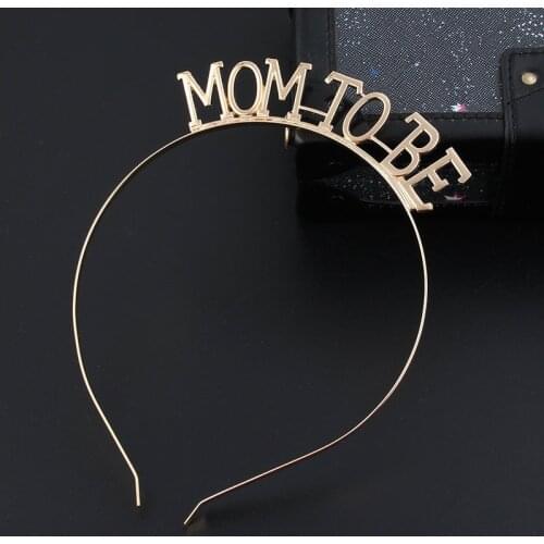 Mom To Be Tiara Crown Headband for Baby Shower Boy Girl Gender Reveal Party Pregnancy Announcement Decorations Ideas Supplies