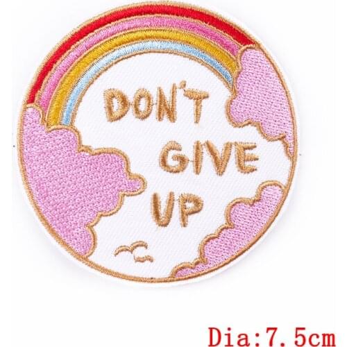 Prajna Cartoon Patch Letter Patches Stripe On Clothes Round Embroidered Patches For Clothing Iron On Patches Love Heart Badges