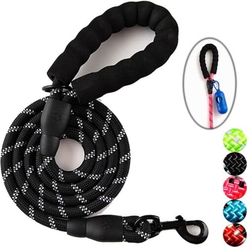 Strong Dog Leash with Comfortable Padded Handle and Highly Reflective Threads Dog Leashes for Medium and Large Dogs Pets Leads
