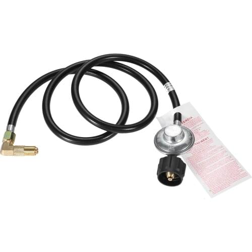 Hose Propane Regulator 5 Feet Hose Universal Grill Regulator Replacement Parts ,Elbow Fitting Adapter for 17"and 22" Table Grill