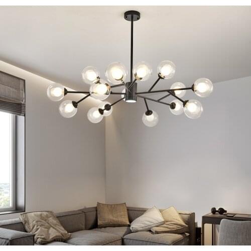 Modern Chandelier ball Lighting G9 Clear Glass chandeliers for kitchen Living Room Restaurant Bedroom Home Deco Hanging Lamp