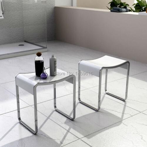 Bathroom solid surface stone stool use for sauna rooms and shower enclosures bathing chair wd140