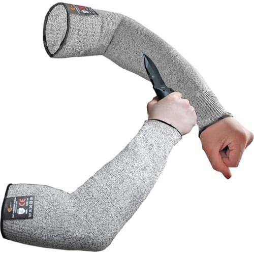 Level 5 HPPE Cut Resistant Arm Sleeves Anti-Puncture Outdoor Work Protection Safety Sleeve Cover Anti-scratch Elbow Wrist Guard