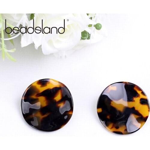 Beadsland Acetic Acrylic Drop Earrings Uneven Round Deign Fashion Office Career Women Girls Dancing Party Christmas Gift 39923