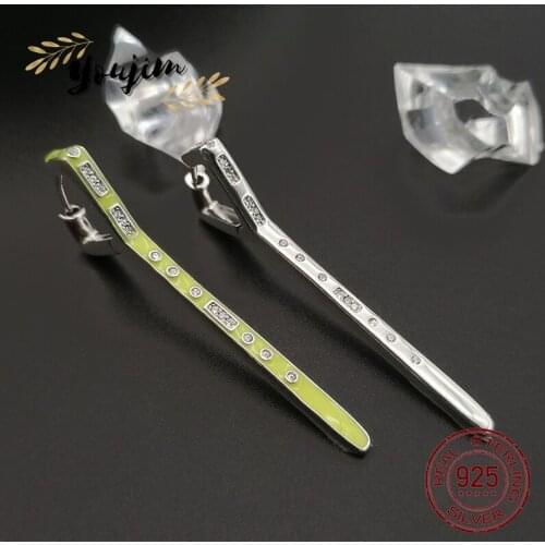 New Luxury Shiny Zircon 925 Silver Earrings Women Noble Elegant Fashion Jewelry Monaco Boutique Gifts