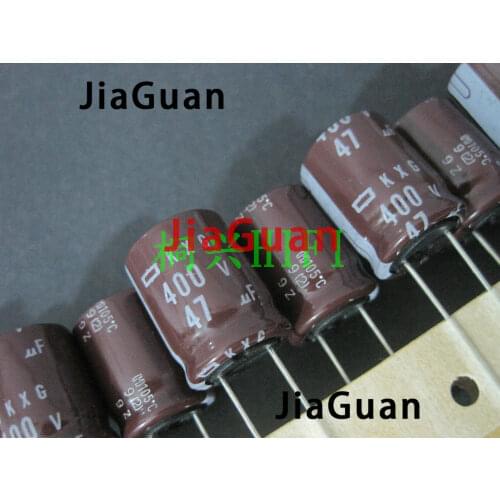 10pcs NEW NIPPON KXG 400V47UF 16x20MM NCC 400v 47uf electrolytic Capacitor 47UF 400V CHEMI-CON 47uf/400v brown