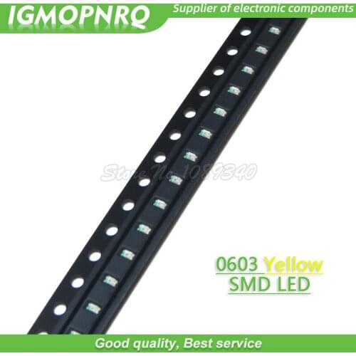 100pcs Yellow 0603 SMD LED diodes light IGMOPNRQ