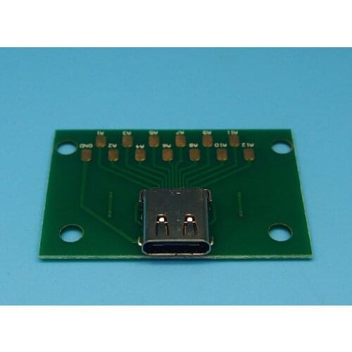 25pcs USB 3.1 TYPE C test board socket with PCB circuit board Data cable test board