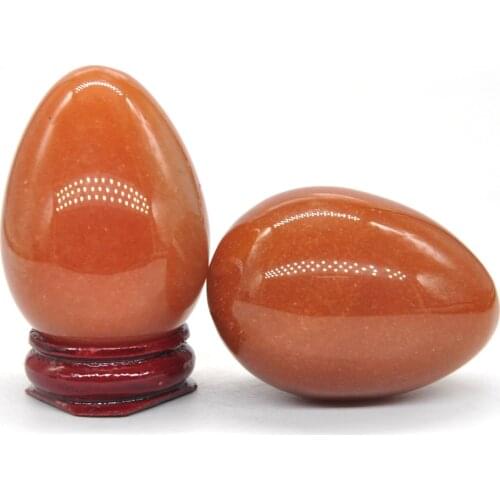 36x50mm Orange Aventurine Egg Shaped Stone Healing Natural Crystal Massage Minerale Gemstone Spiritual Decor Collection