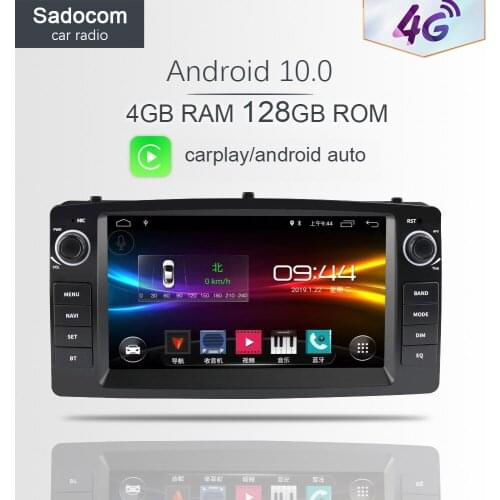 Carplay 4G LTE 7" DSP Android 10.0 Car DVD player 4G RAM 64GB car radio autoradio For Toyota Altis Corolla E120 2000-2006 BYD F3