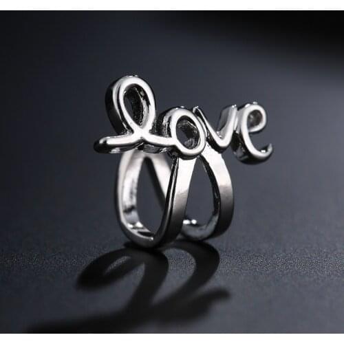 Cxwind Korean Letter Love Earcuff Wave Ear Cuff Earring Wrap Earrings Boho Vintage Gift for Women Clip pendientes mujer Jewelry