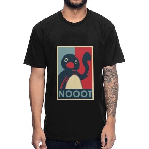 Noot Pingu Pure Cotton Tee Shirt Leisure Big Size T Shirt