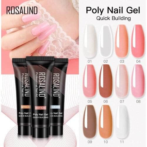 ROSALIND Builder Gel Nail Extension Poly Nails Polish Varnishes Hybrid Soak off Long Lasting Gels Lacquer For Manicure Nail Art