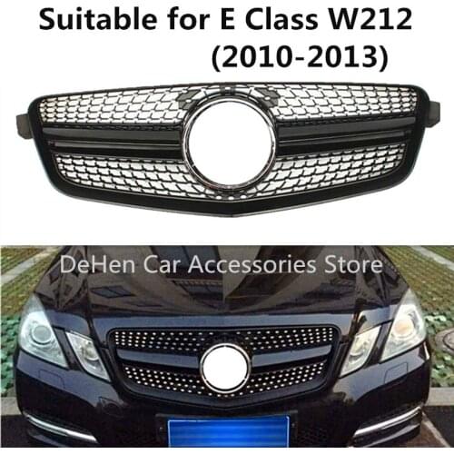 Racing Grills for Mercedes Benz E Class W212 (2010-2013) Front Grille Diamond without Centre logo DS