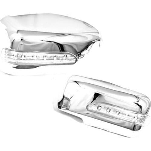 Chrome Styling Side Mirror Cover with LED Side Blinker for Mitsubishi Lancer / Mirage 02-06 / Evolution Gen 7-9