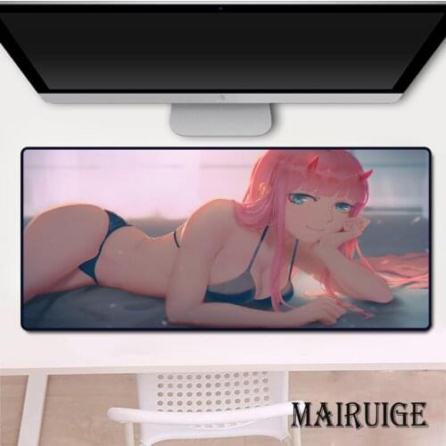 Sexy Pink Hair Girl Anime Mouse Pad Computer Game Table Pad XL Large Kawaii Keyboard Mousepad Gaming Accessories Desk Mat Carpet