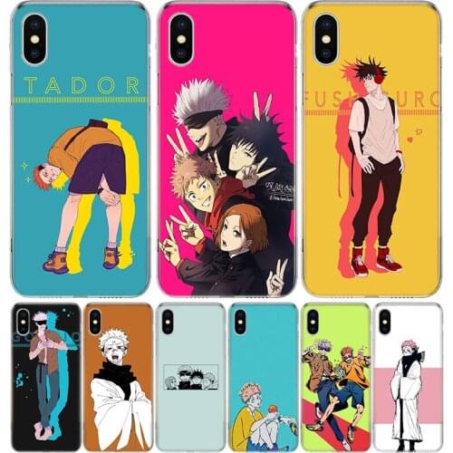 Japan Anime Jujutsu Kaisen Cute Phone Case for Apple Iphone 11 12 X Xs Pro Max Mini XR 7 8 6 6s Plus 7G 6G 5G 5S 5 SE +Shell Cov